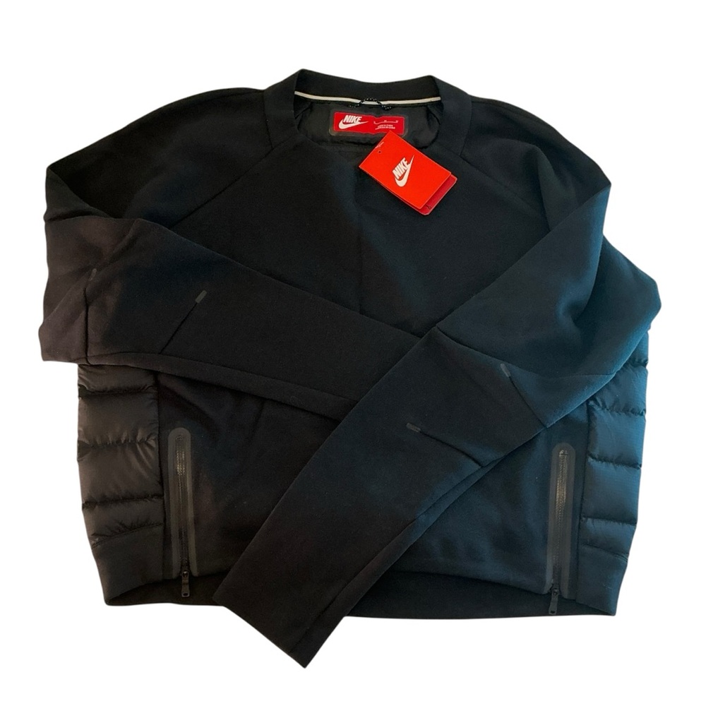 Womens Nike Medium AEROLOFT 800 Down Puffer Pullover Jacket BLACK RARE 800 NWT